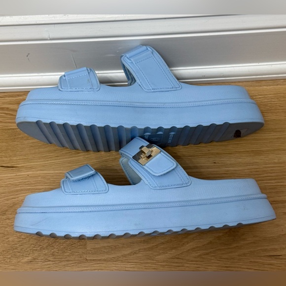 Steve Madden Bigschmona Slip-On Sandals in Light Blue - Picture 3 of 6